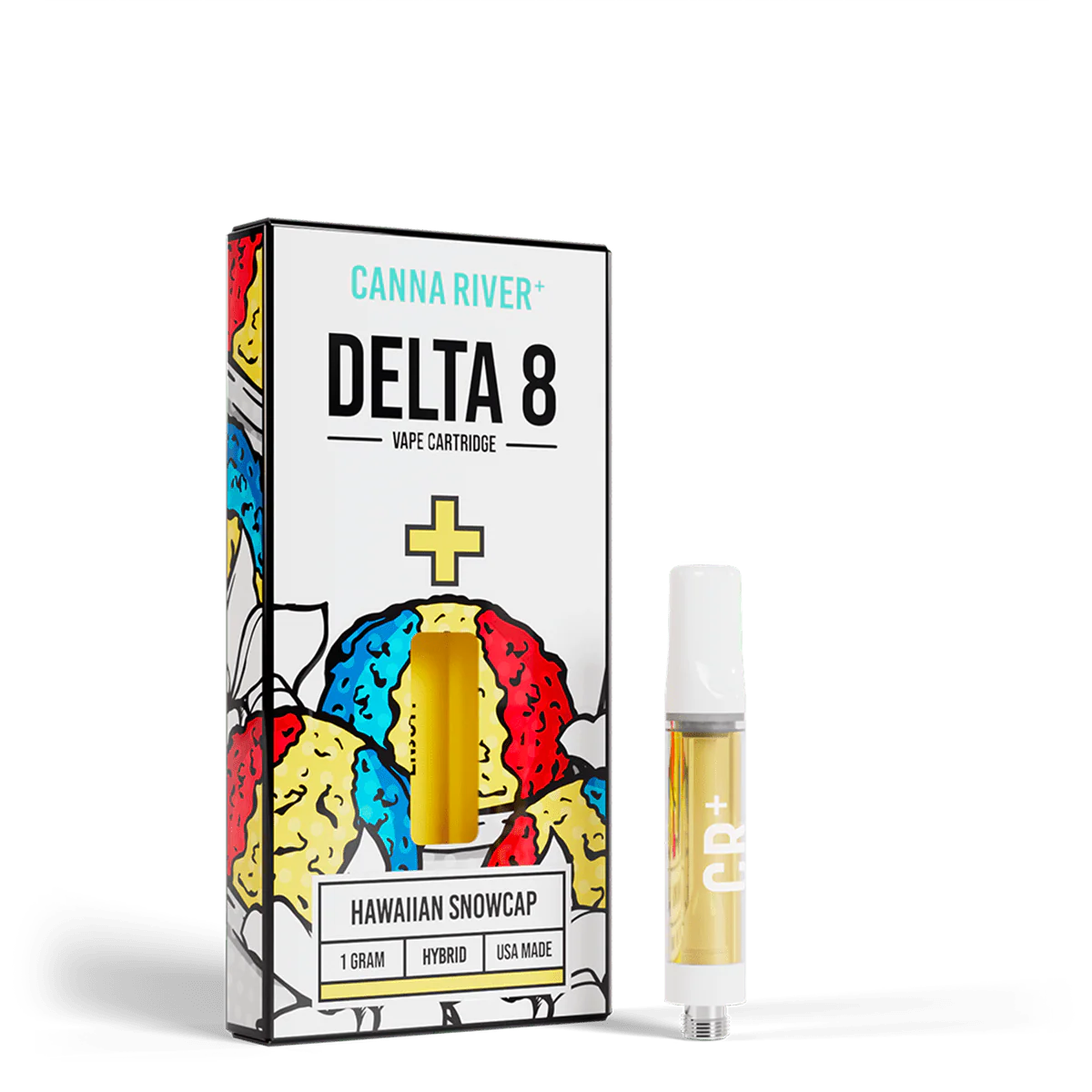 Delta 8 THC Vape Cartridge - Hawaiian Snowcap - Hybrid 1g - Canna River