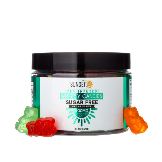 Sunset CBD - CBD Edibles - Broad Spectrum Gummies - Sugar Free Bears - 900mg