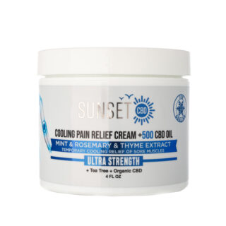 Sunset CBD - CBD Topical - Cooling Pain Relief Cream - 500mg