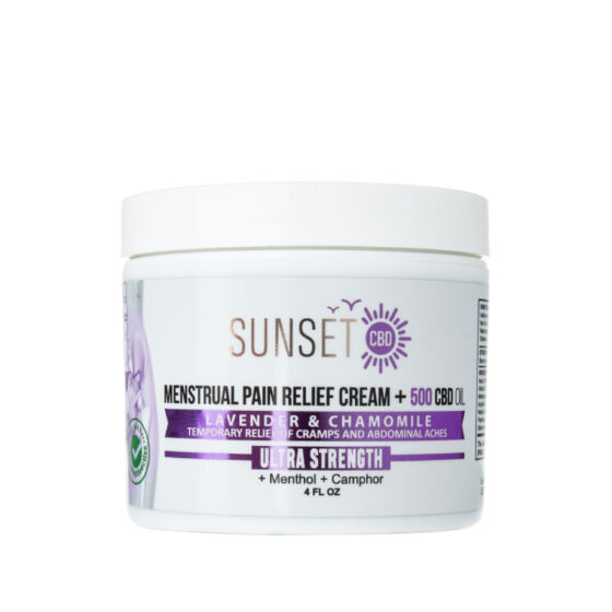 Sunset CBD - CBD Topical - Lavender and Chamomile Pain Relief Cream - 500mg