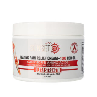 Sunset CBD - CBD Topical - Heating Pain Relief Cream - 1000mg