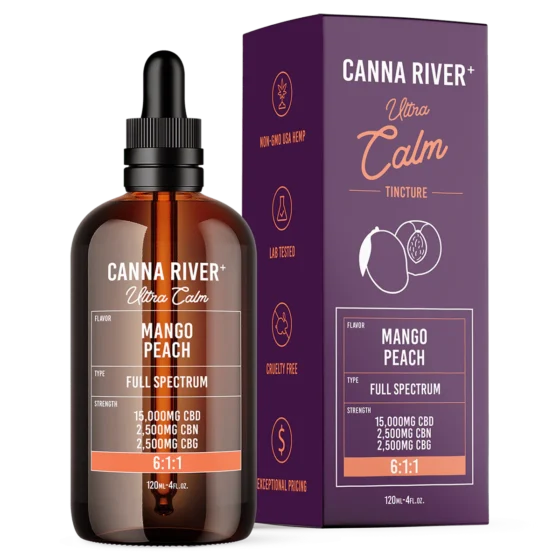 CBD Oil - Full Spectrum Ultra Calm Tincture + CBG + CBN - 120ml - By Canna River