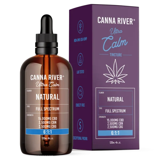CBD Oil - Full Spectrum Ultra Calm Tincture + CBG + CBN - 120ml - By Canna River