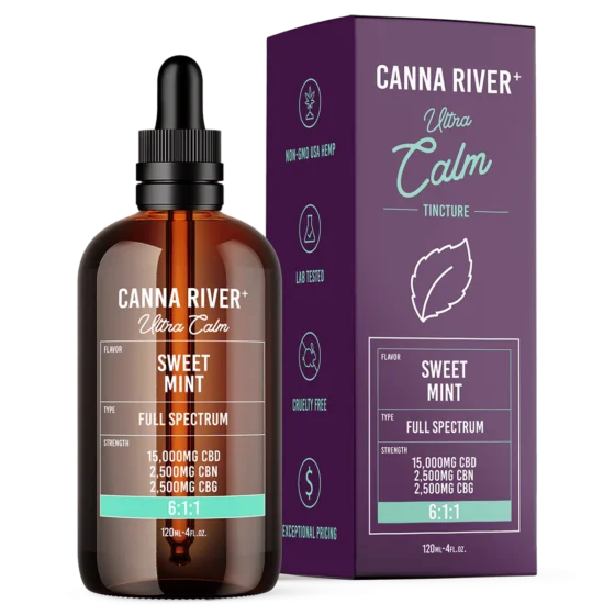 CBD Oil - Full Spectrum Ultra Calm Tincture + CBG + CBN - 120ml - By Canna River