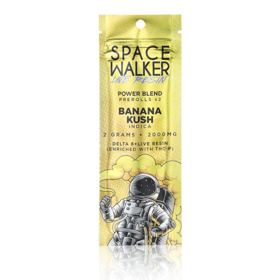 Space Walker - Power Blend Pre Roll 2 Pack - Banana Kush - 2G