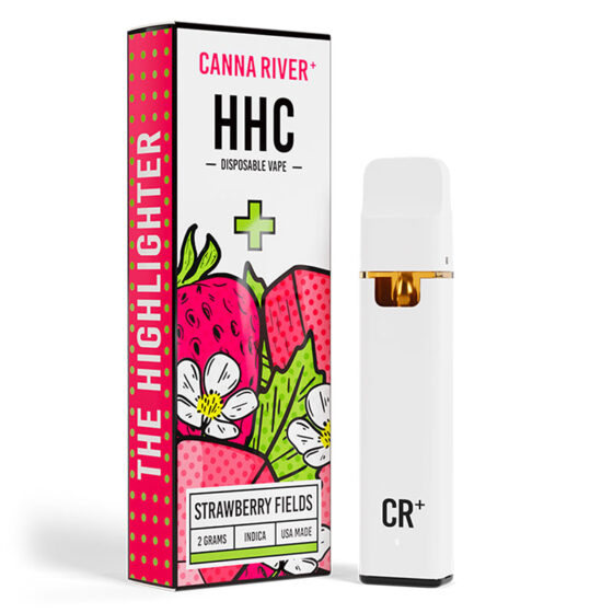 HHC Vape - HHC Highlighter - Strawberry Fields (Sativa) - 2g - By Canna River
