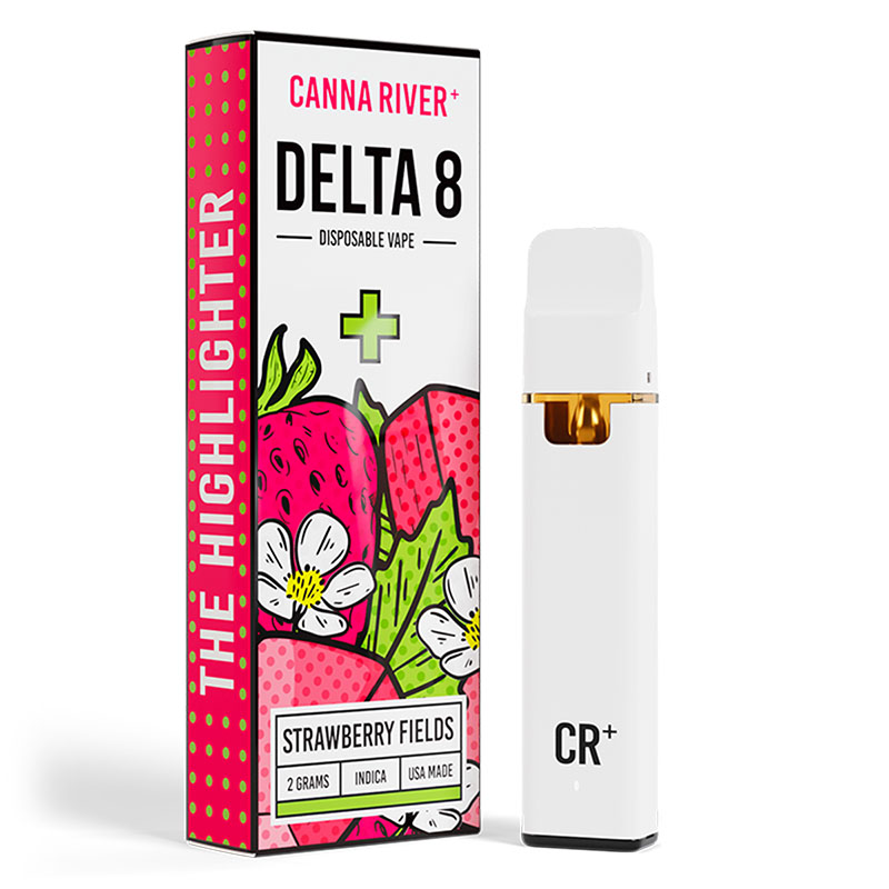 Delta 8 THC Vape Pen - Strawberry Fields - Indica 2g - Canna River