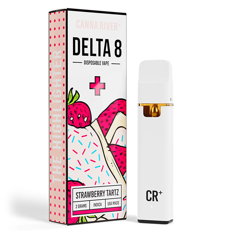 Delta 8 THC Vape Pen - Strawberry Tartz - Sativa 2g - Canna River