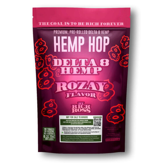 THC Pre-Roll - Delta 8 Pre-Roll - Rozay Flavor - 800mg - By Hemp Hop BACK