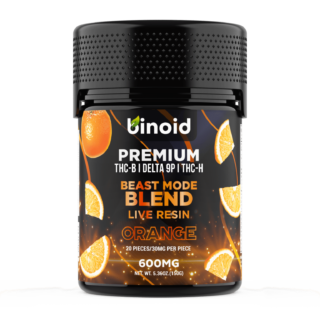 Live Resin Beast Mode Blend THC Gummies with THC-B + THC-H - Orange - Binoid