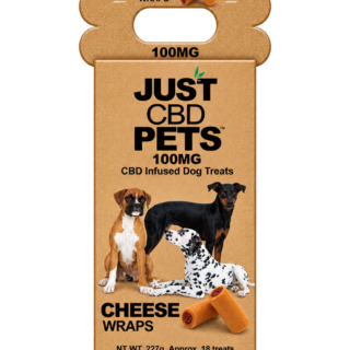 JustCBD CBD Dog Treats Cheese Wraps 100mg
