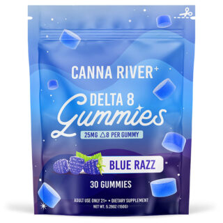 Delta 8 Gummies - Blue Razz - 25mg - By Canna River