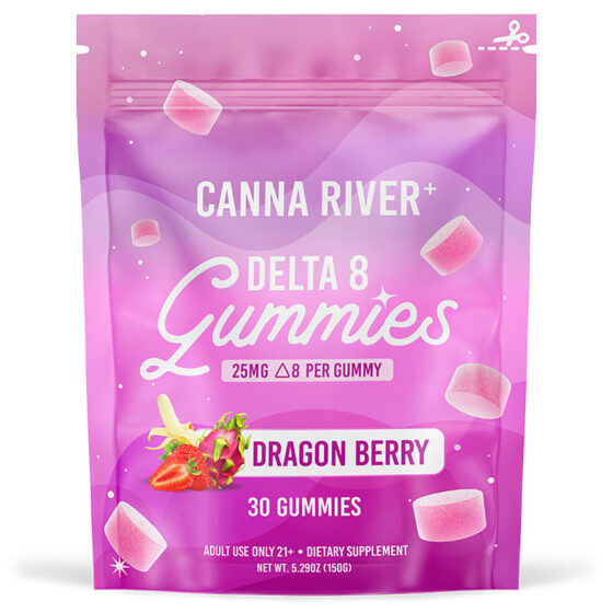 Delta 8 Gummies - Dragon Berry - 25mg - By Canna River