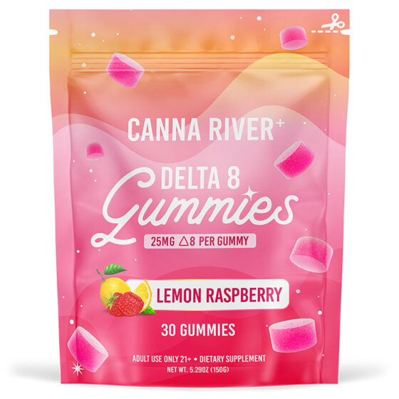 Delta 8 Gummies - Lemon Raspberry - 25mg - By Canna River
