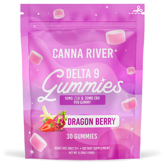 Delta 9:CBD Gummies - Dragon Berry - 10mg - By Canna River