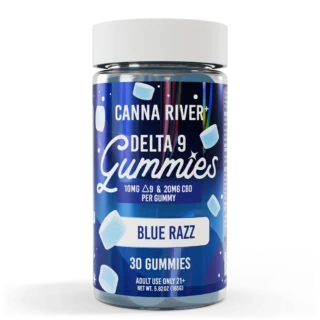 Delta 9 THC Gummies with CBD - Blue Razz - Canna River