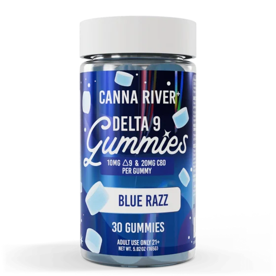 Delta 9 THC Gummies with CBD - Blue Razz - Canna River