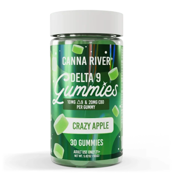 Canna River Delta 9 THC Gummies with CBD Crazy Apple