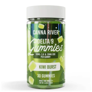 Delta 9 THC Gummies with CBD - Kiwi Burst -  Canna River