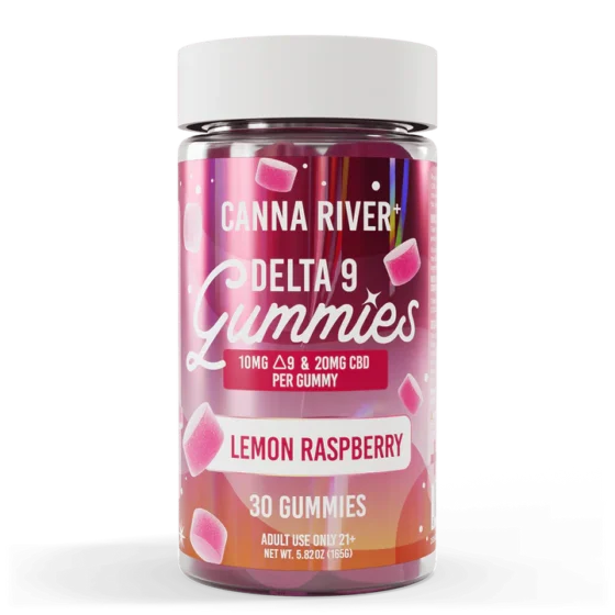 Delta 9 THC Gummies with CBD - Lemon Raspberry - Canna River