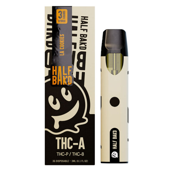 THC-A:THC-P:Delta 8 Device - LA Cookies (Hybrid) - 3g - By Half Bak'd