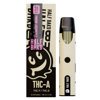 THC-A:THC-P:Delta 8 Device - Strawberry Mamba (Indica) - 3g - By Half Bak'd