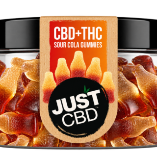 JustCBD CBD + THC Sour Cola Gummies 250 mg - 1000mg