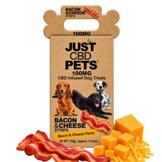 JustCBD CBD Dog Treats Cheese Wraps  Bacon & Cheese 100mg