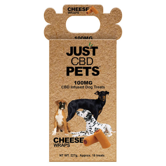 Cheese Wraps Dog Treats - 100mg - By JustCBD