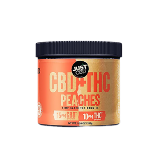 JustCBD CBD + THC Peach Rings Gummies 250mg | 1000mg