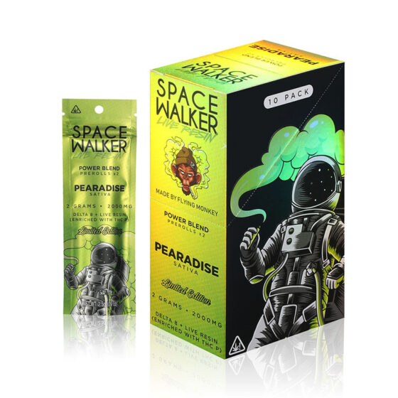 Delta 8 + THC P Live Resin Prerolls - Pearadise - 2g - By Space Walker 10 Pack
