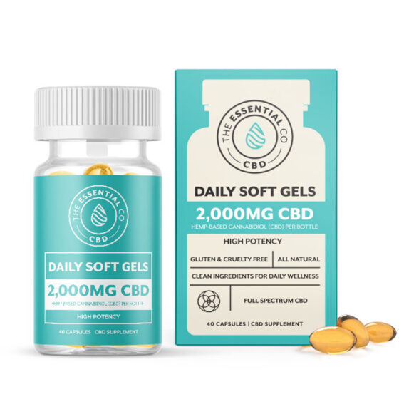 The Essential Co Daily Soft Gel CBD Capsules 30mg