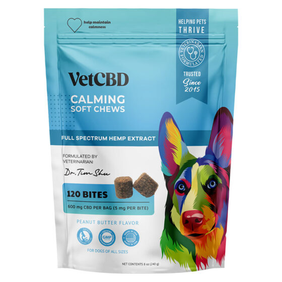 Calming Soft Chew For Dogs - 5mg - By Vet CBD 120 Count