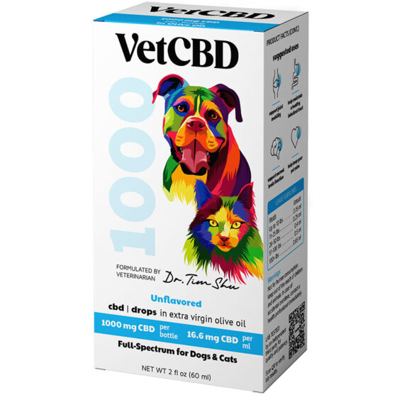 CBD Pet Tincture - Full Spectrum Oil for Dogs and Cats - 250mg-1000mg - By Vet CBD