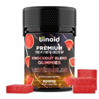 Knockout Blend THC Gummies with THC-P + THC-H - Watermelon - Binoid