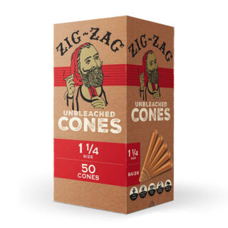 Zig-Zag - Cones - 1 1_4 Size Mini Unbleached Cones - 50 Count