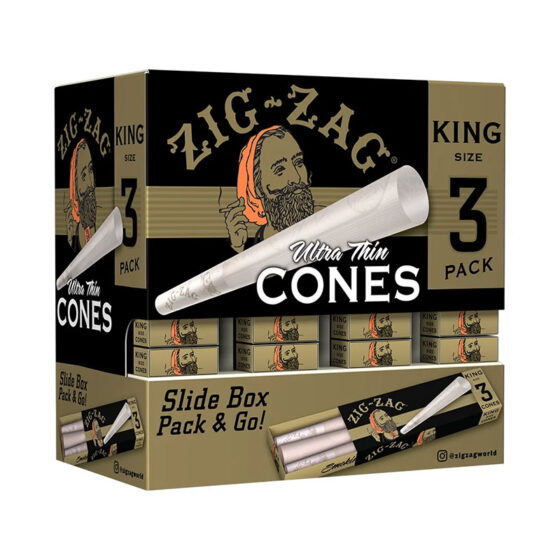 Zig-Zag - Cones - King Size Cones - 3 Count - 36 Pack Carton