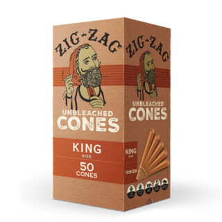 Bulk King Size Mini Unbleached Cones - 50 Count