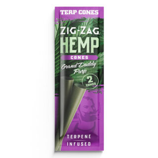 Zig-Zag - Hemp Cones - Grand Daddy Purp Infused Terpene Cones - 2 Count