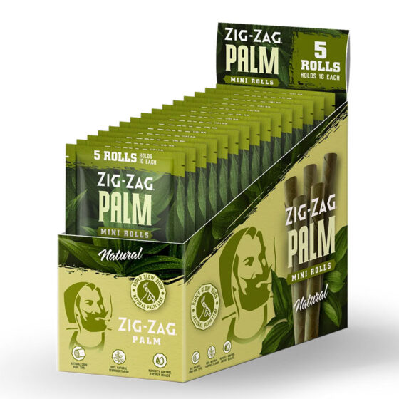 Zig-Zag - Palm Papers - Mini Palm Natural Flavor - 5 Count - 15 Pack Carton