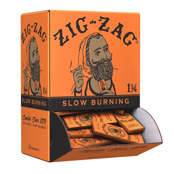 Zig-Zag - Papers - French Orange Slow Burning 1 1_4 - 32 Count - 48 Pack Carton