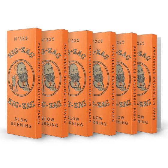 Zig-Zag - Rolling Papers - 1 1_4 Size French Orange Slow Burning Papers - 32 Count - 6 Pack