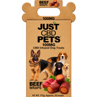 JustCBD CBD Dog Treats Beef Wraps 100mg