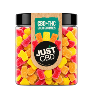 JustCBD CBD + THC Sour Bear Gummies 250mg- 1000mg