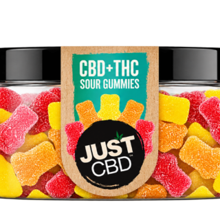 JustCBD CBD + THC Sour Bear Gummies 250mg- 1000mg