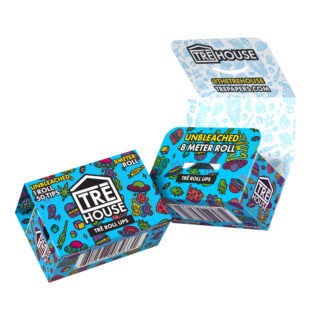 Premium Rolling Papers - TRĒ Roll Ups - 8m Roll w/Filter Tips - Unbleached - TRĒ House