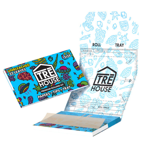 Premium Rolling Papers Kit - 1 1/4" Size - Unbleached - TRĒ House