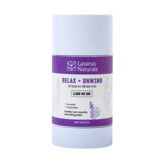 Full Spectrum CBD for Relaxing Balm Stick - 3600mg - Lazarus Naturals