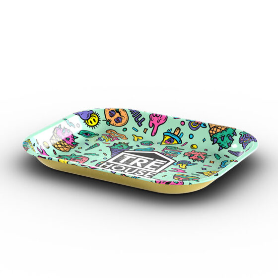 Medium Papers Rolling Tray - Green Side