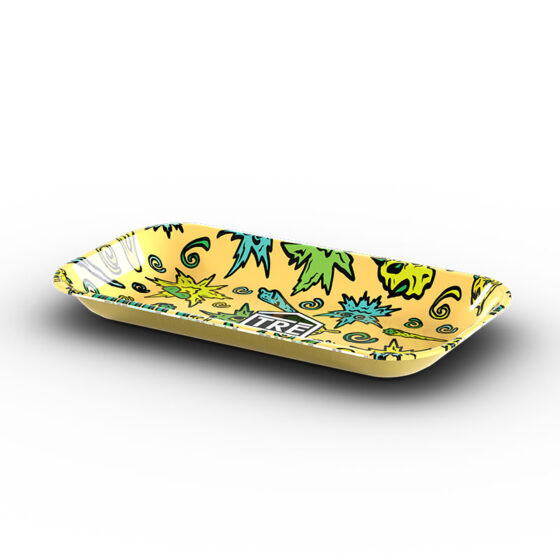 Large Papers Rolling Tray - Yellow Side